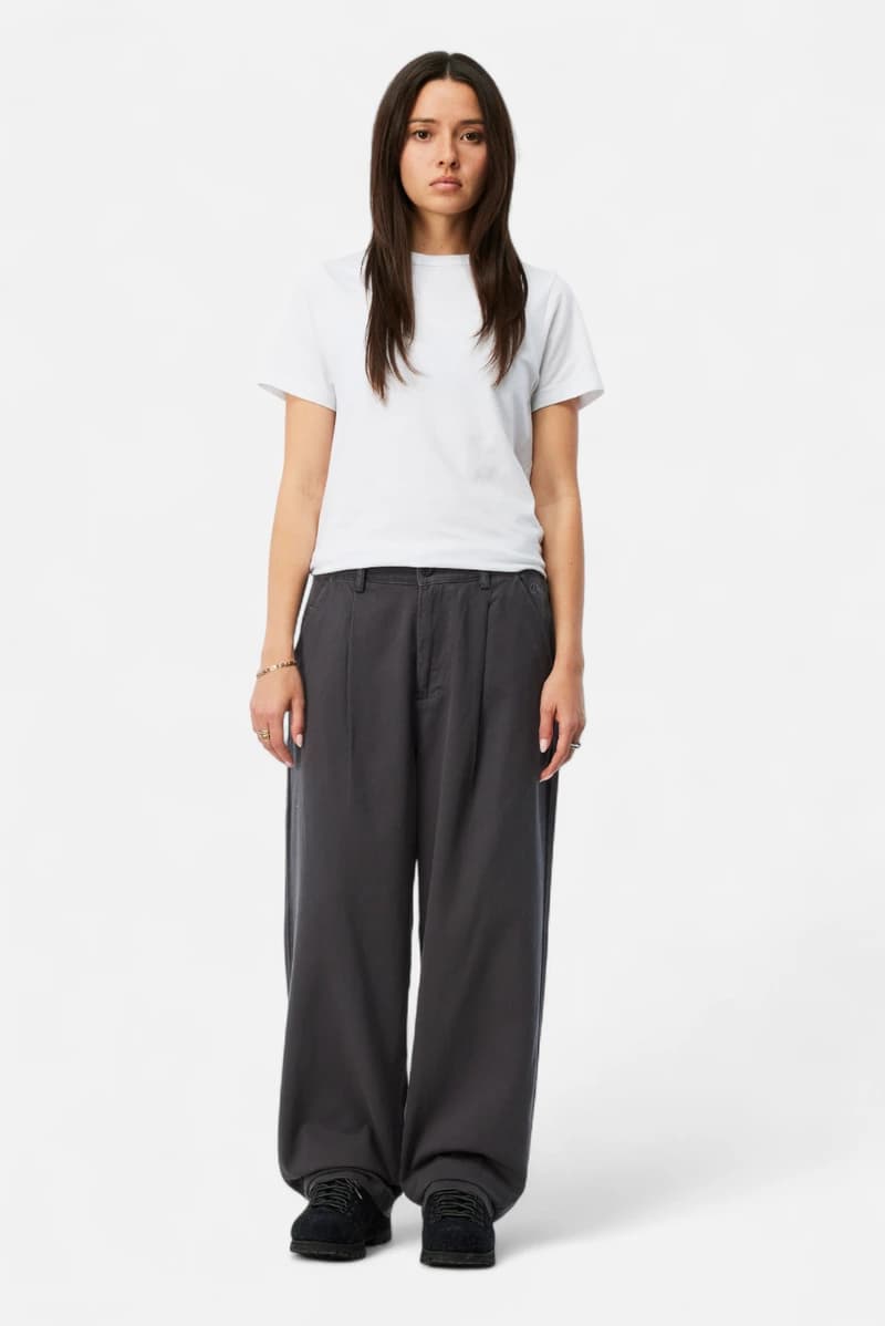 Chino Pants Charcoal on model