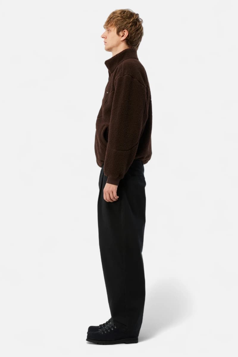 Sherpa Zip Brown on model