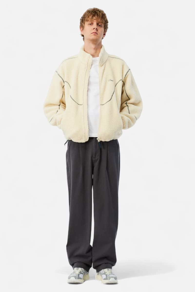 Sherpa Zip Cream on model